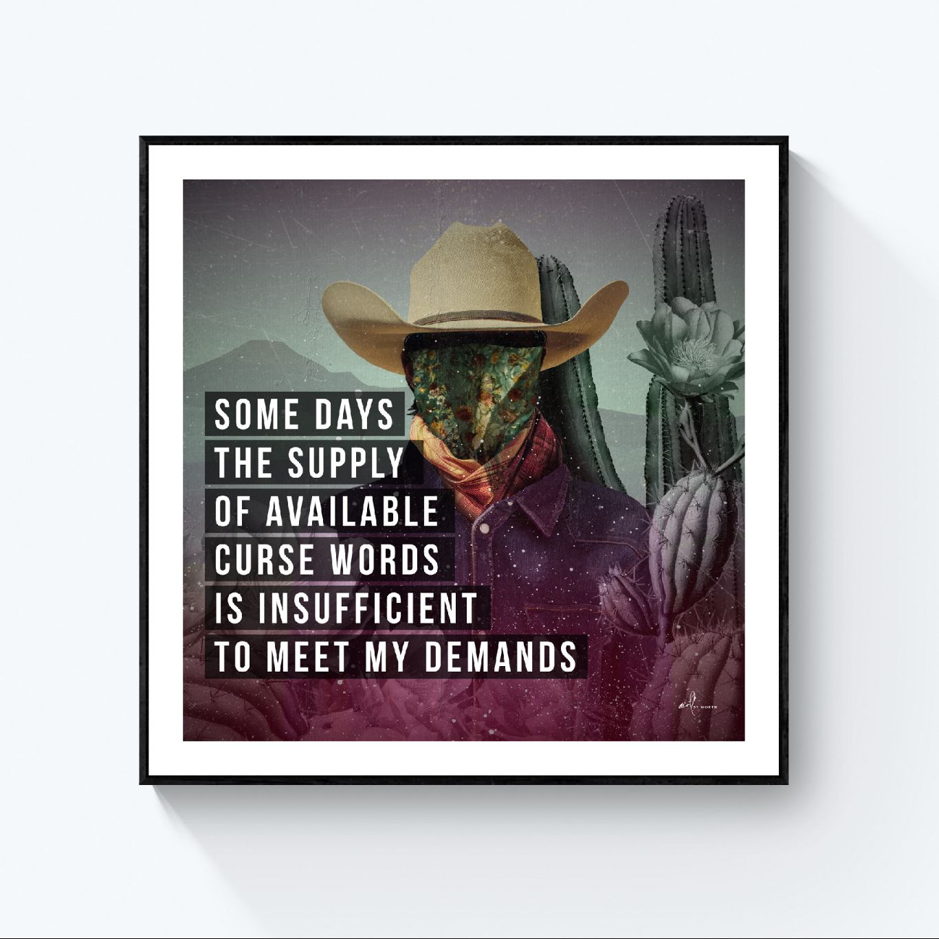 modern figurative wall art with black frame enhancing contrast and depth