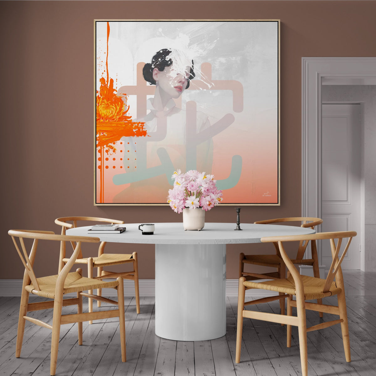 Velvet_Dream_Insomnia_canvas print displayed in dining room