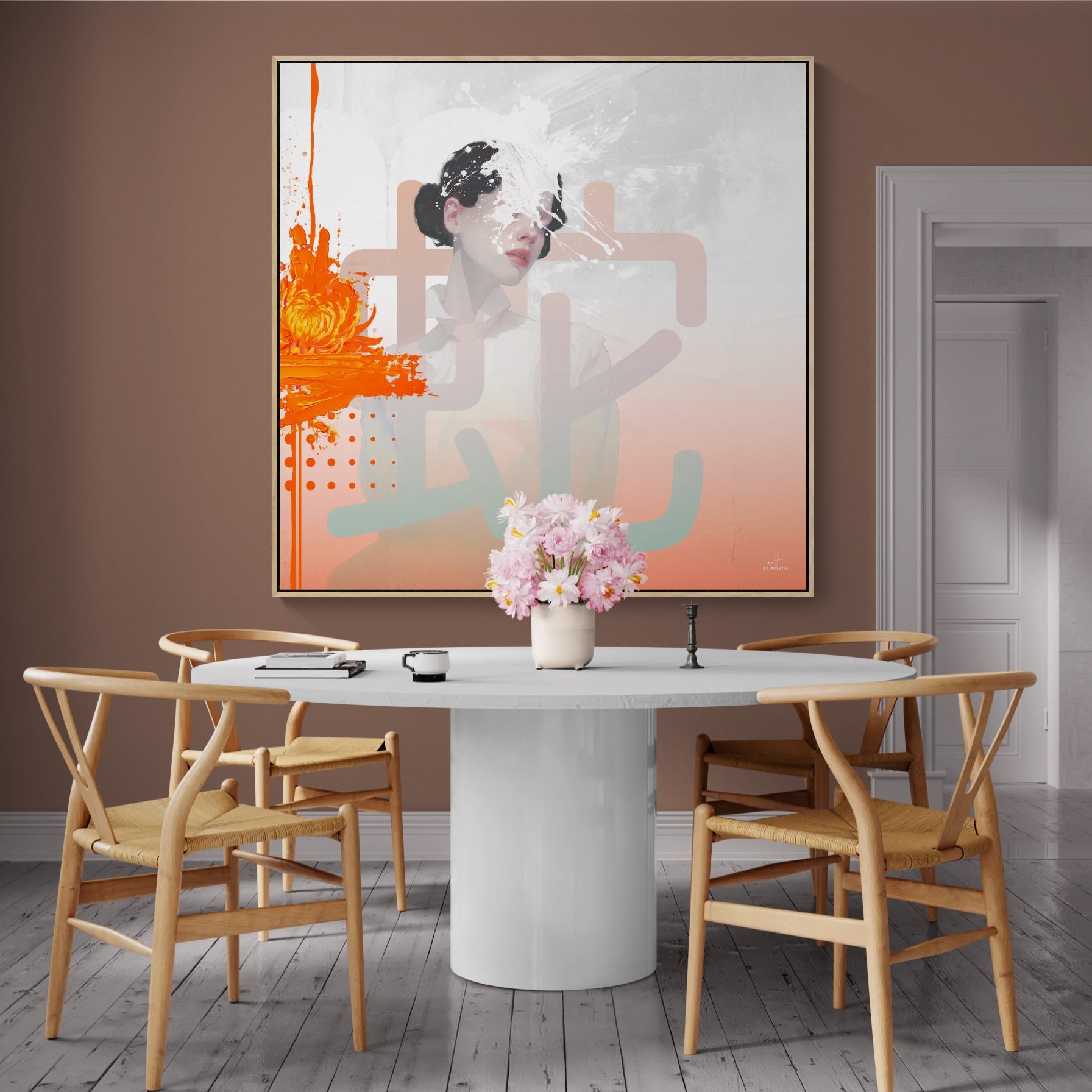 Velvet_Dream_Insomnia_canvas print displayed in dining room